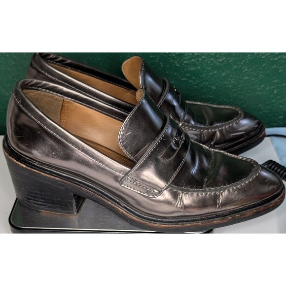 Coach Heath Mirror Metallic Women 7.5 B Leather Shoes - Picture 5 of 9